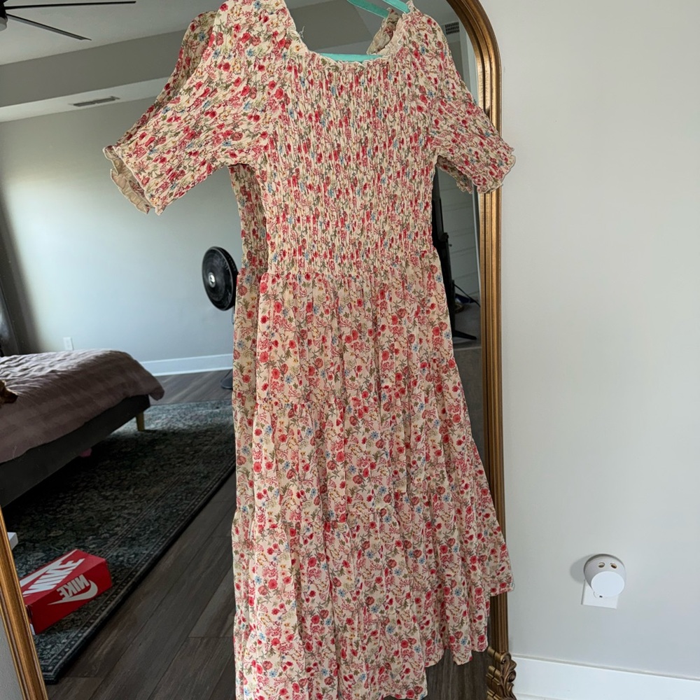 Elegant Floral Long Sleeve Dress